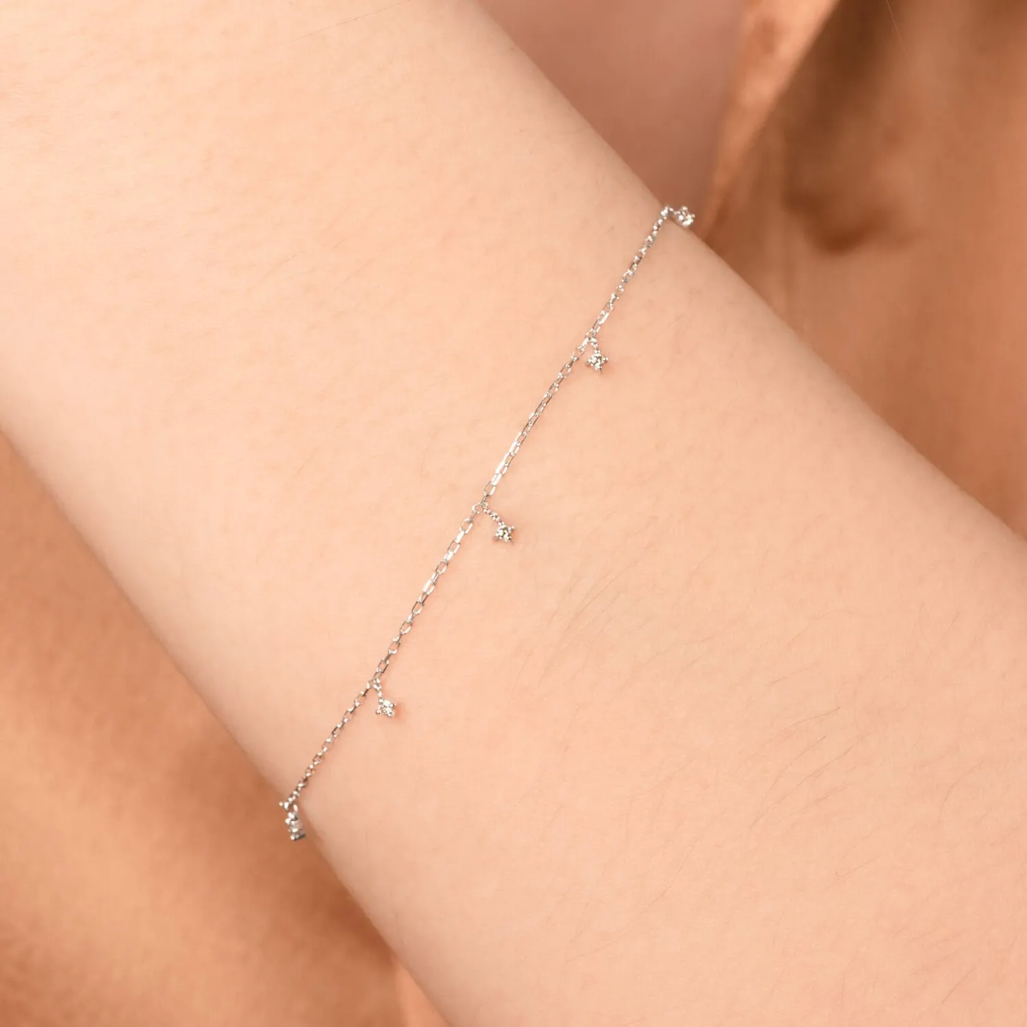 10k White Gold Kathleen Bracelet