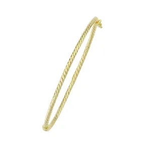 14K Gold Twist Bangle Bracelet