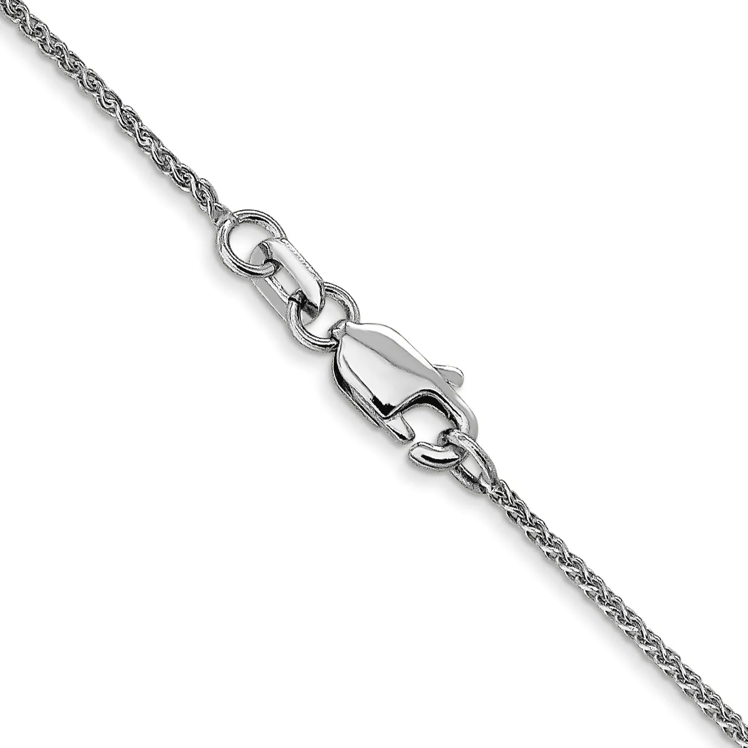 14k White Gold 1mm Spiga Chain