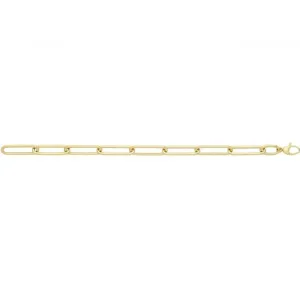 9CT Yellow Gold Paperclip Bracelet BR662