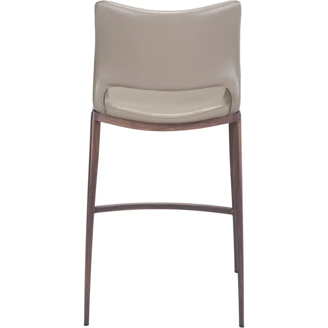 Ace Counter Chair (Set of 2) Gray & Walnut