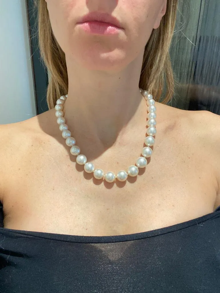 Australian White Pearl Diamond Necklace