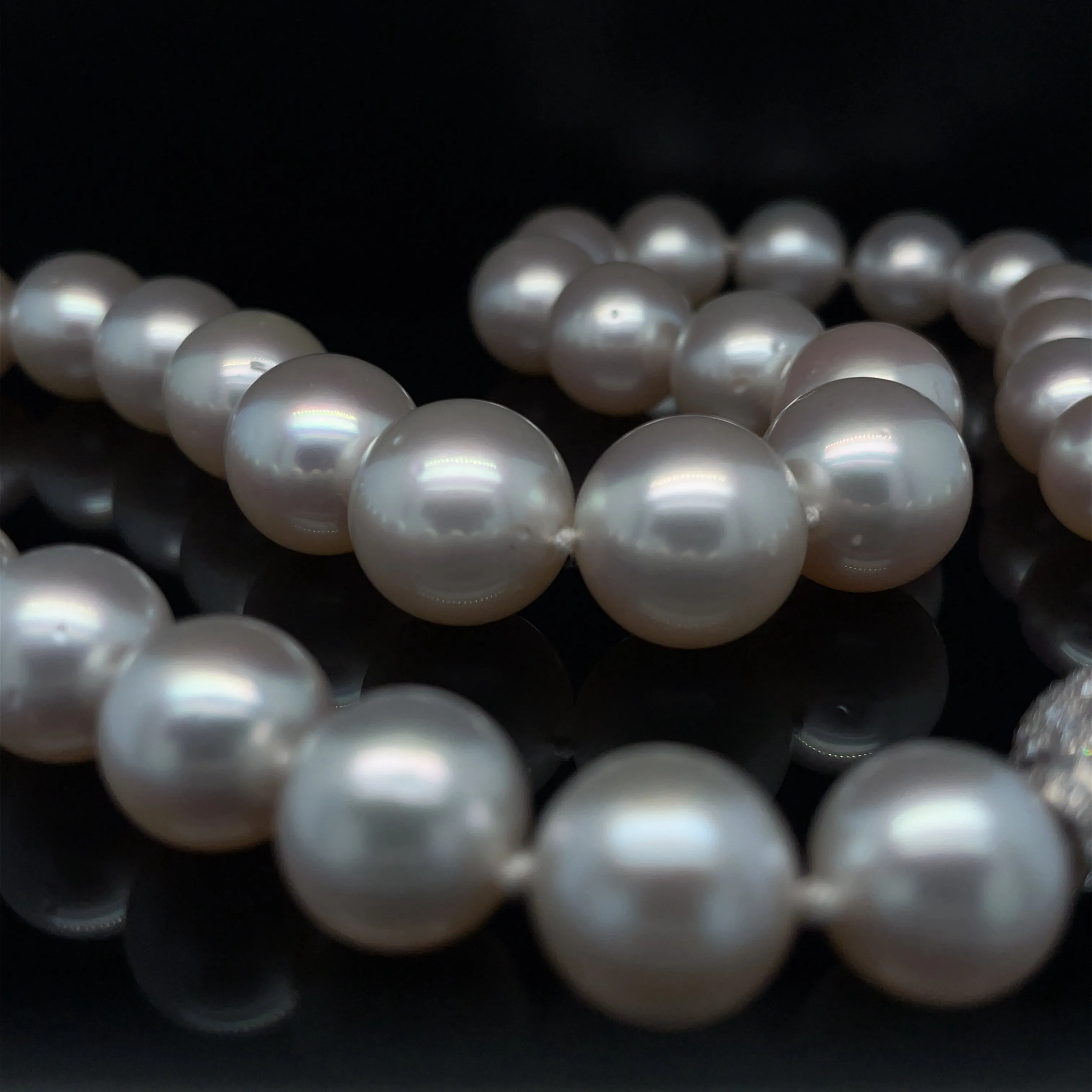 Australian White Pearl Diamond Necklace