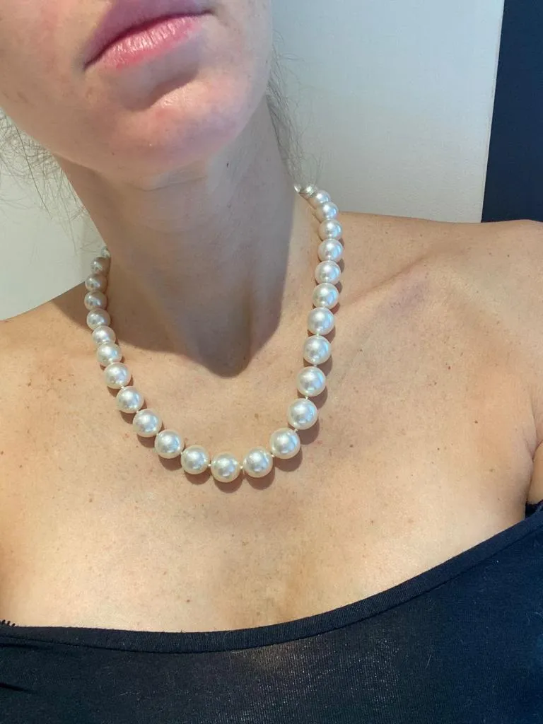 Australian White Pearl Diamond Necklace