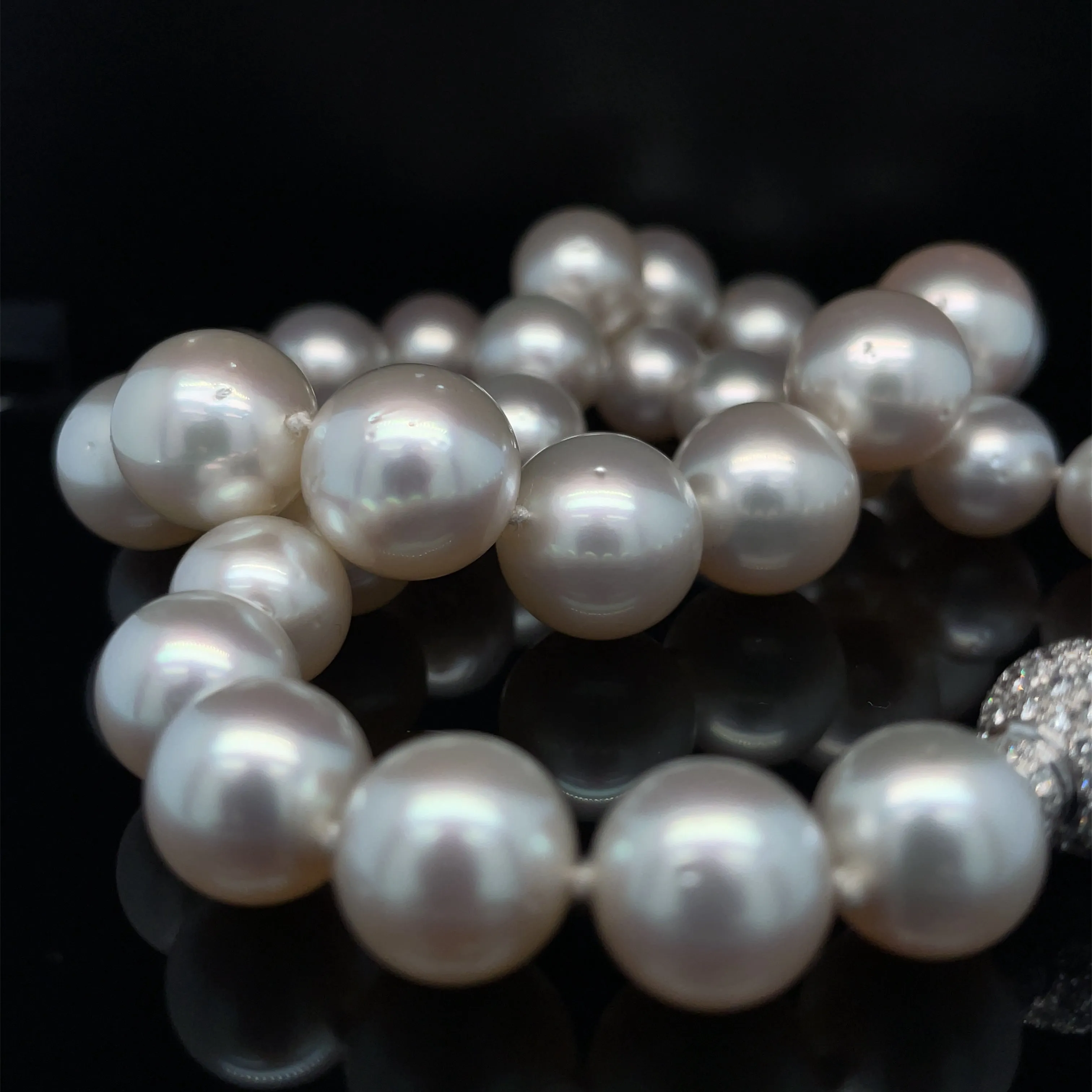 Australian White Pearl Diamond Necklace