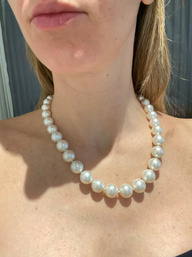 Australian White Pearl Diamond Necklace