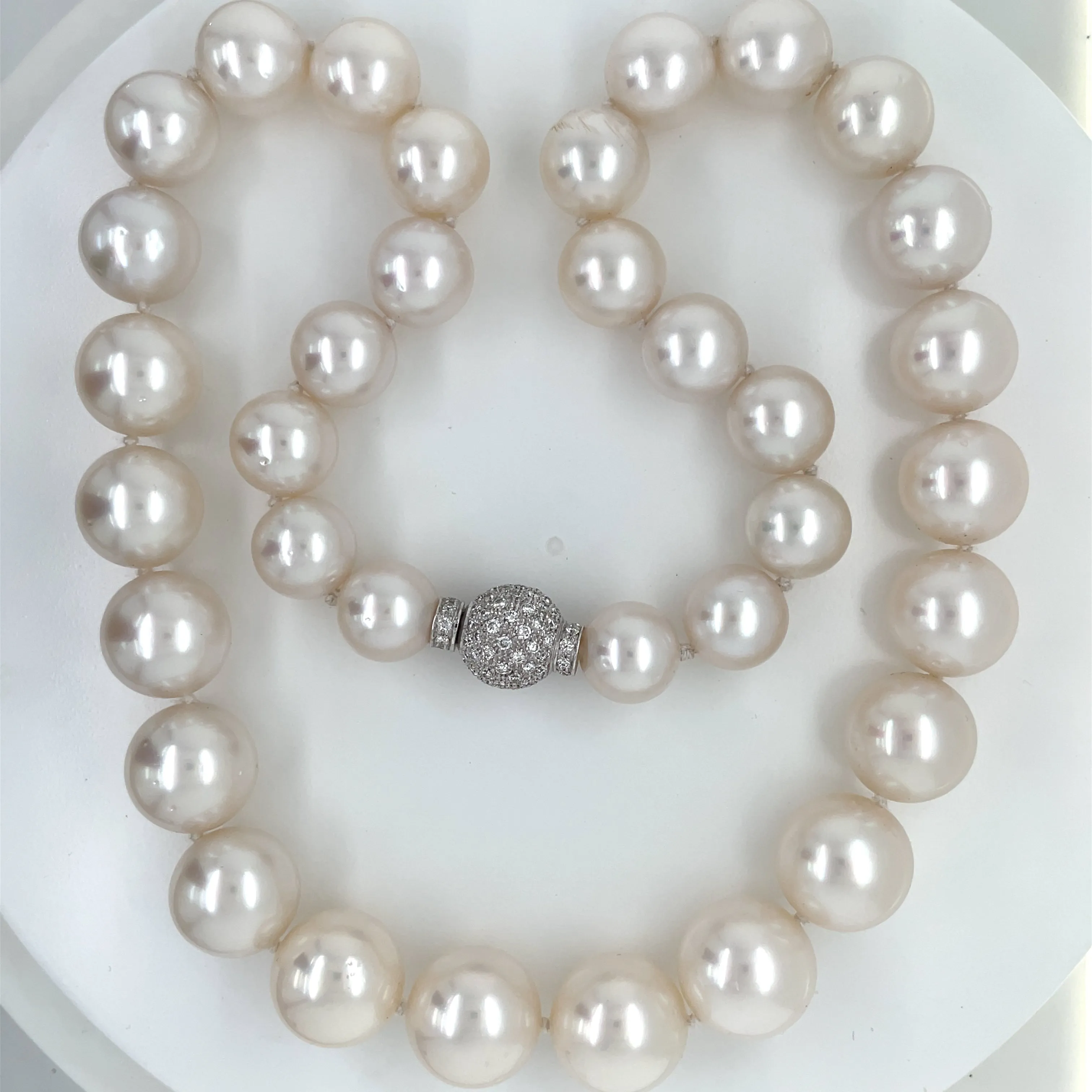 Australian White Pearl Diamond Necklace