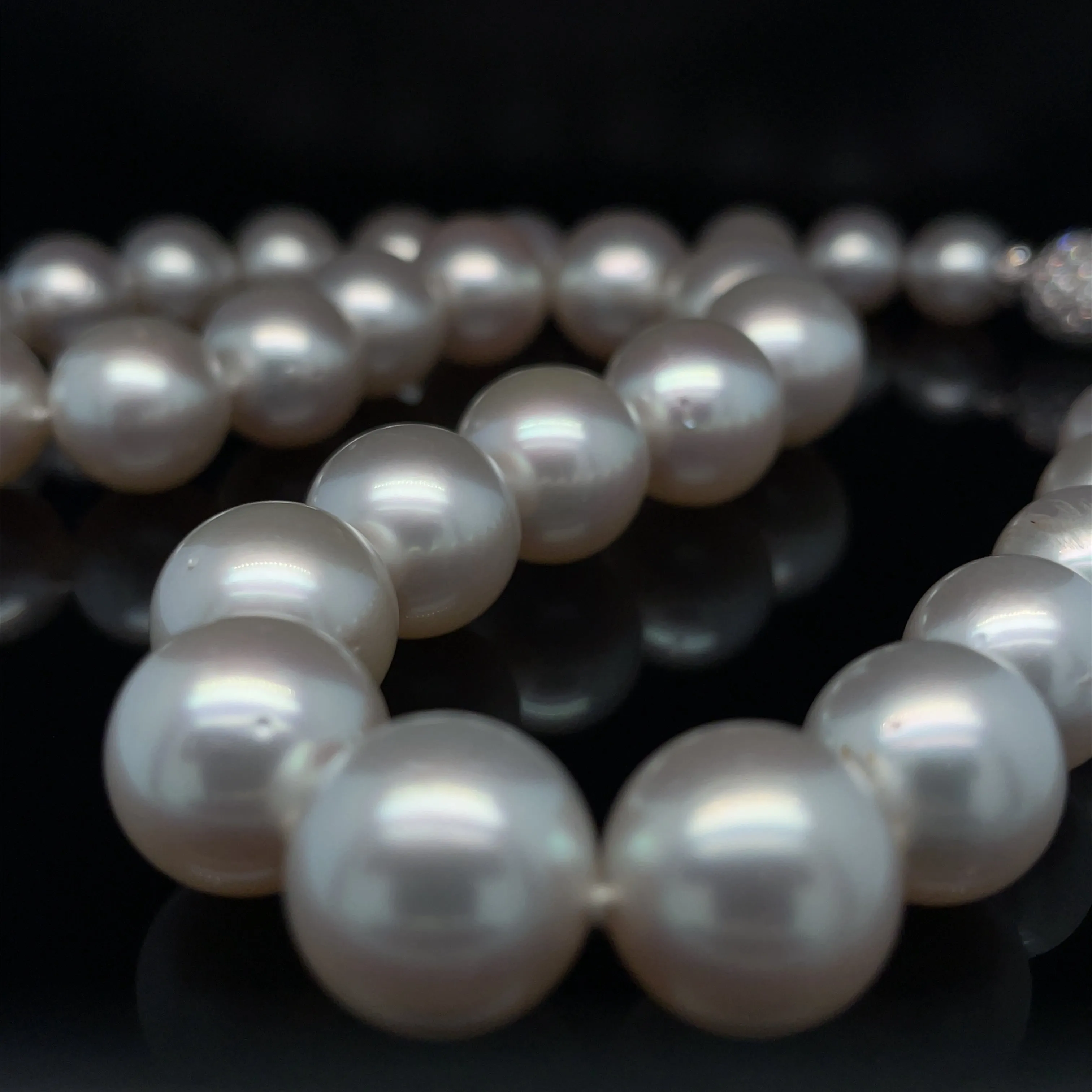 Australian White Pearl Diamond Necklace