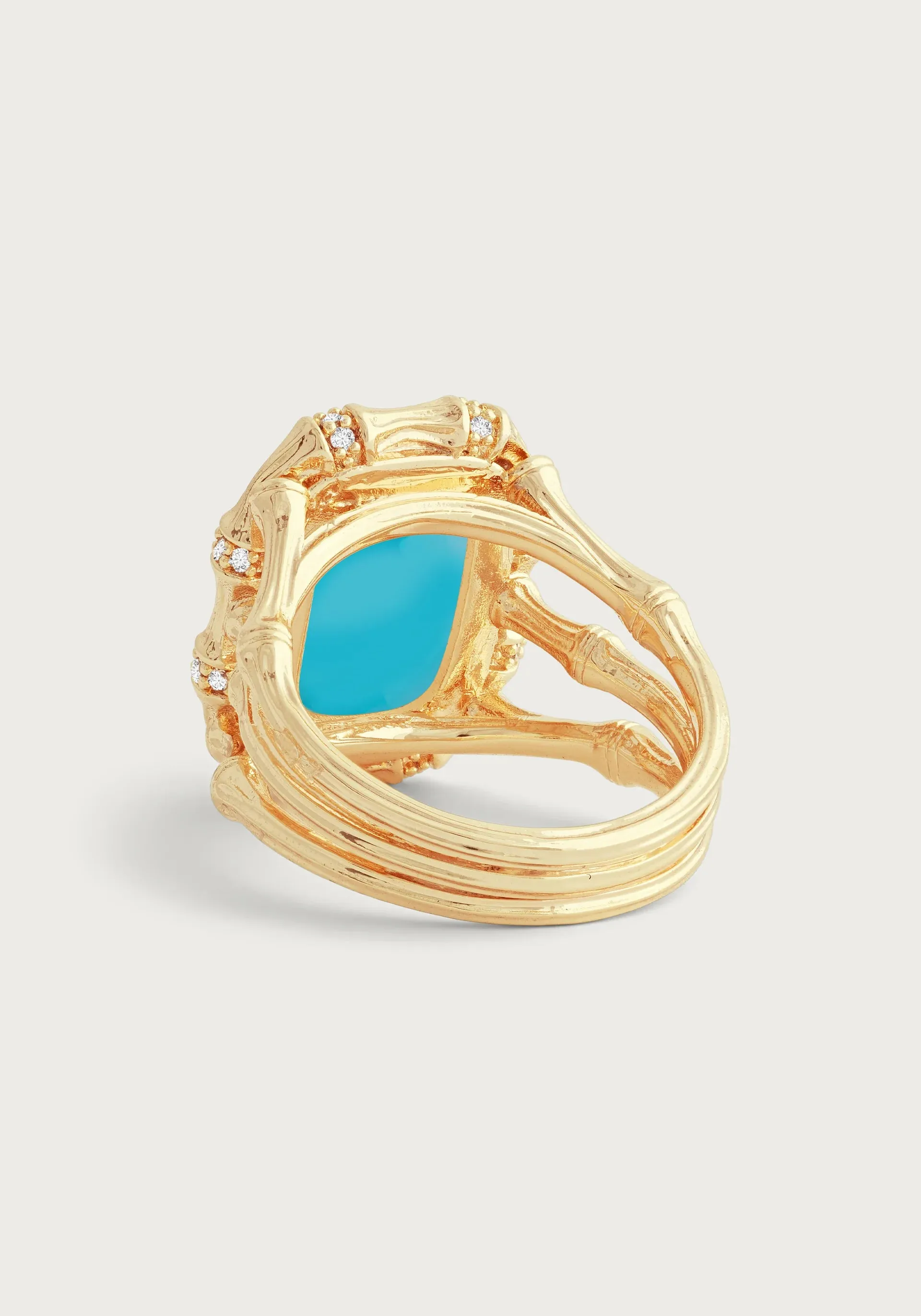 Bamboo With Stone Ring - Gemstones