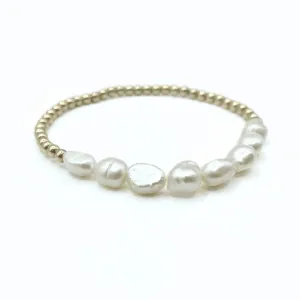 Baroque Row Pearl Bracelet