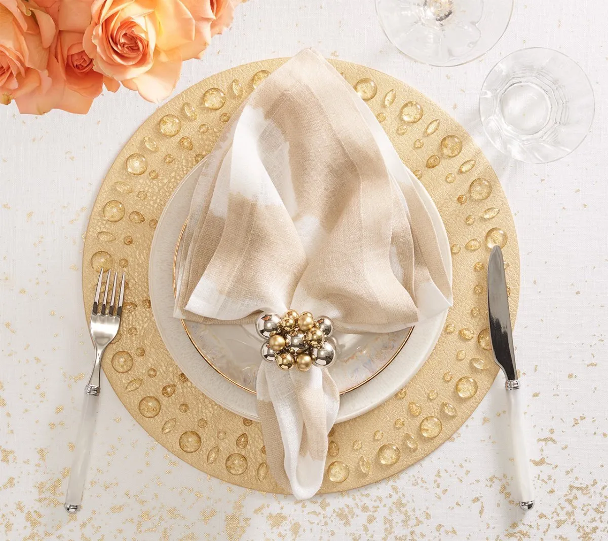 Bauble Napkin Ring in Gold & Silver, Set of 4