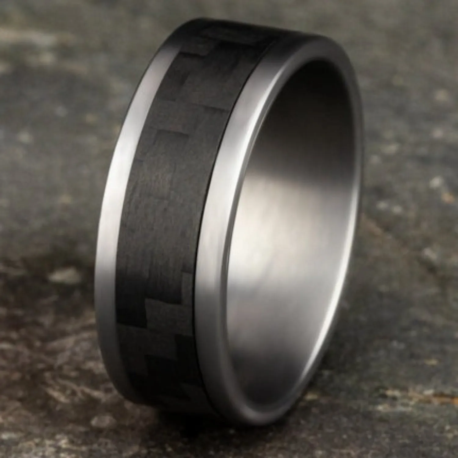 Benchmark "The Senna" 8MM Carbon Fiber Wedding Band