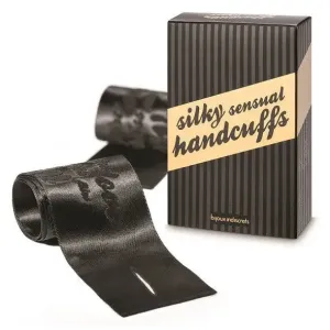 Bijoux Indiscrets Silky Black Satin Sensual Handcuffs