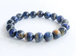 Blue Tigers Eye Crystal Bead Bracelet