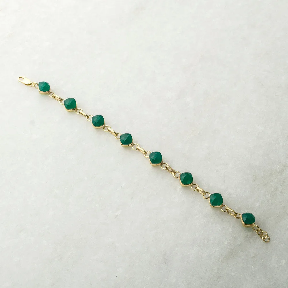 Brigid, Green Onyx Bracelet