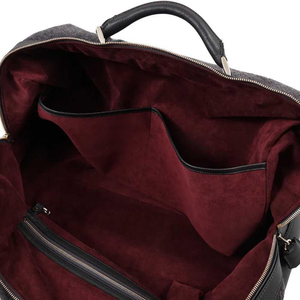 Brioni Cashmere and Leather Weekend Bag