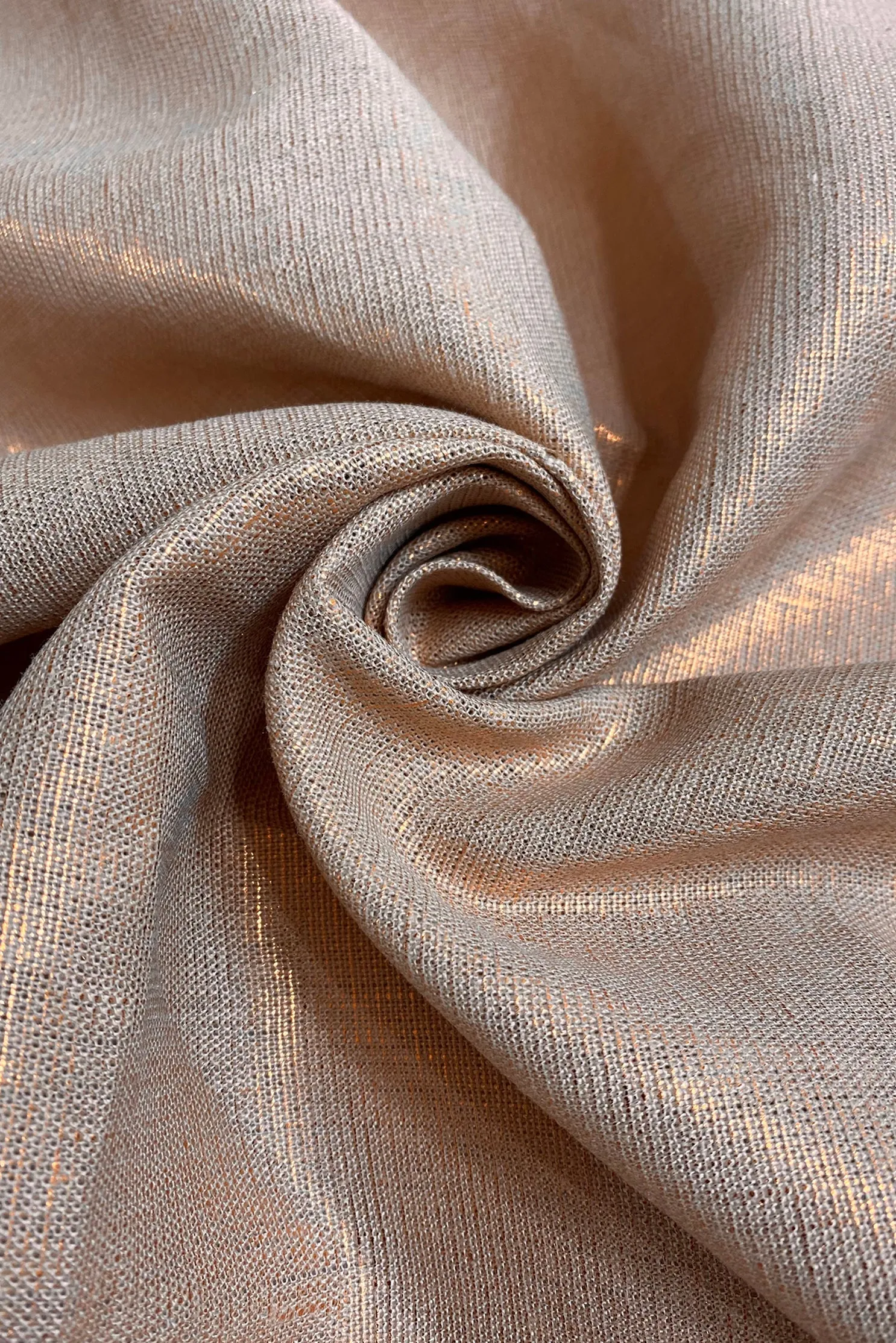 Bronze Shiny Metallic Linen