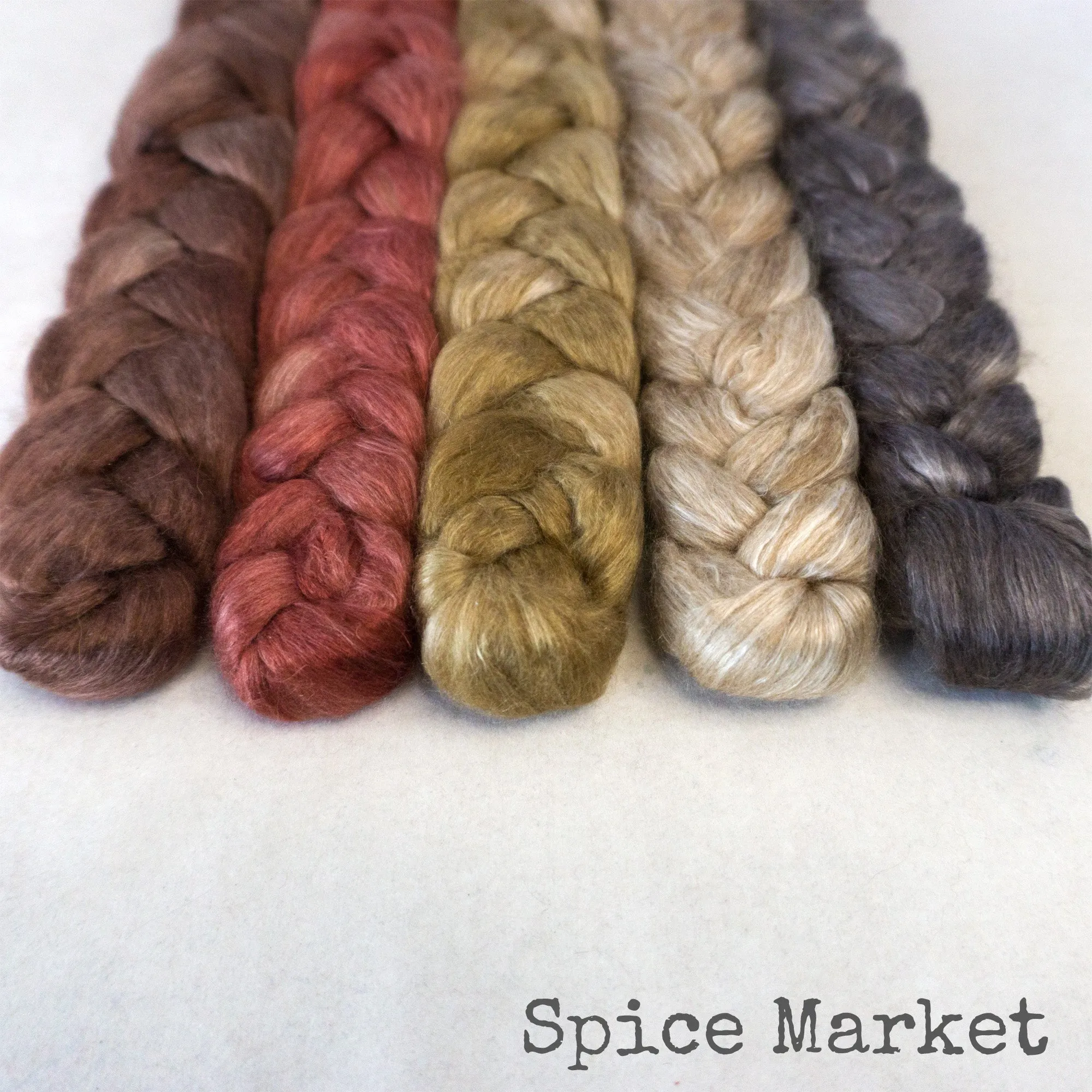 Camel Silk Roving - Spice Market - Bundle