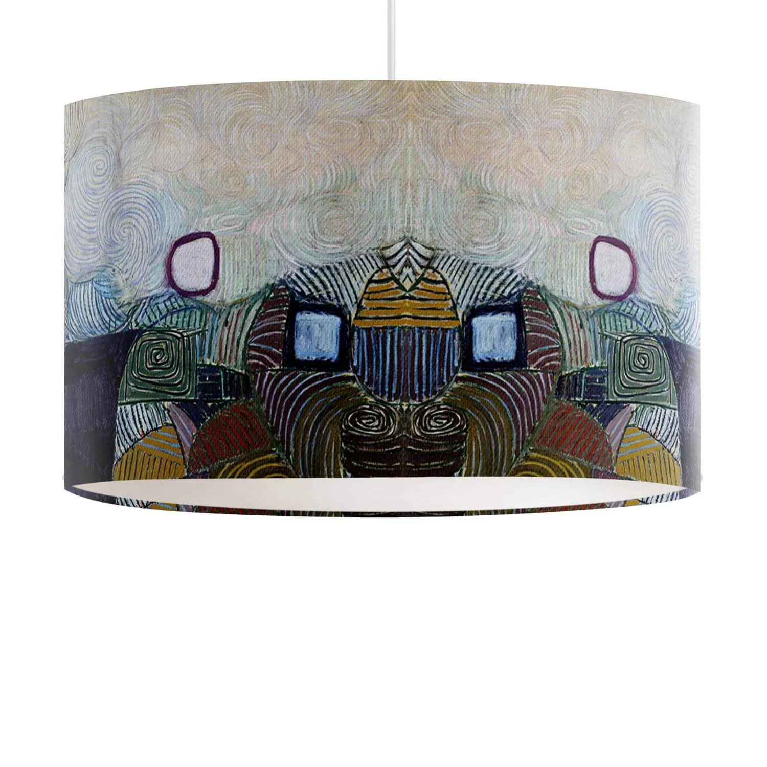 Coast of the Inland Sea - TATE -  Absrtract Art Textile Lampshade