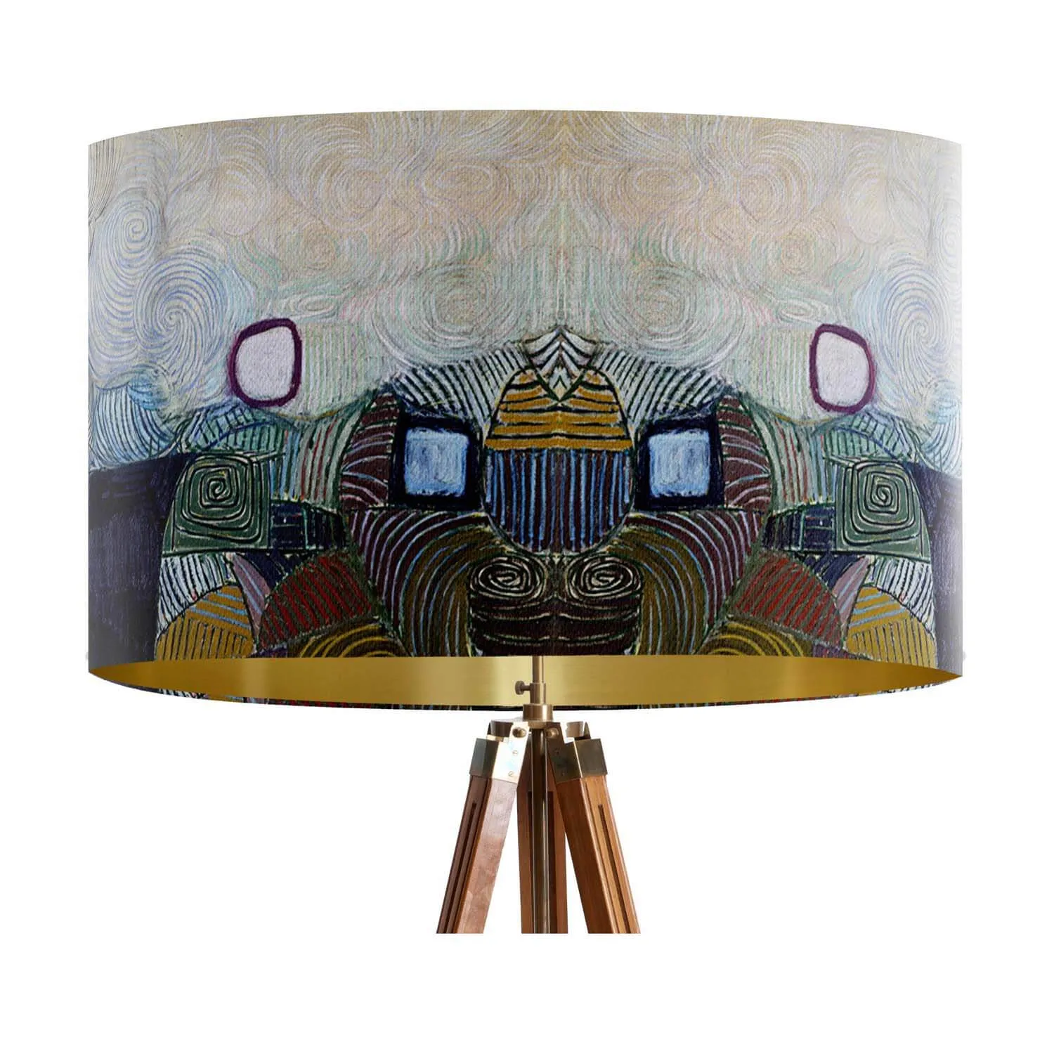 Coast of the Inland Sea - TATE -  Absrtract Art Textile Lampshade