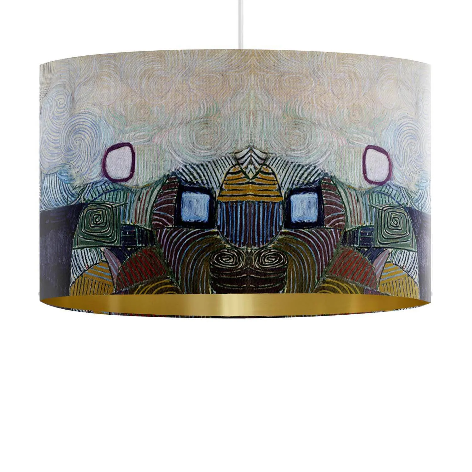 Coast of the Inland Sea - TATE -  Absrtract Art Textile Lampshade