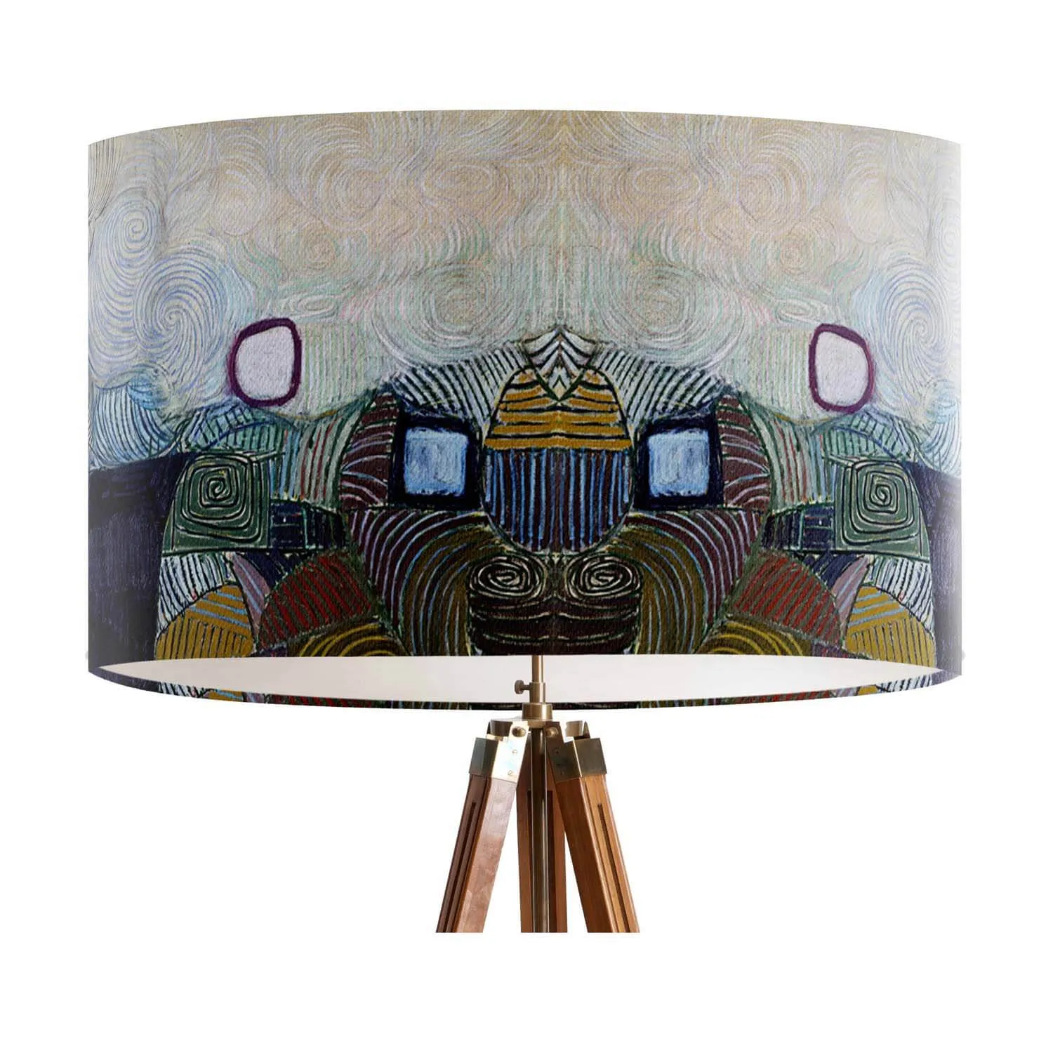 Coast of the Inland Sea - TATE -  Absrtract Art Textile Lampshade