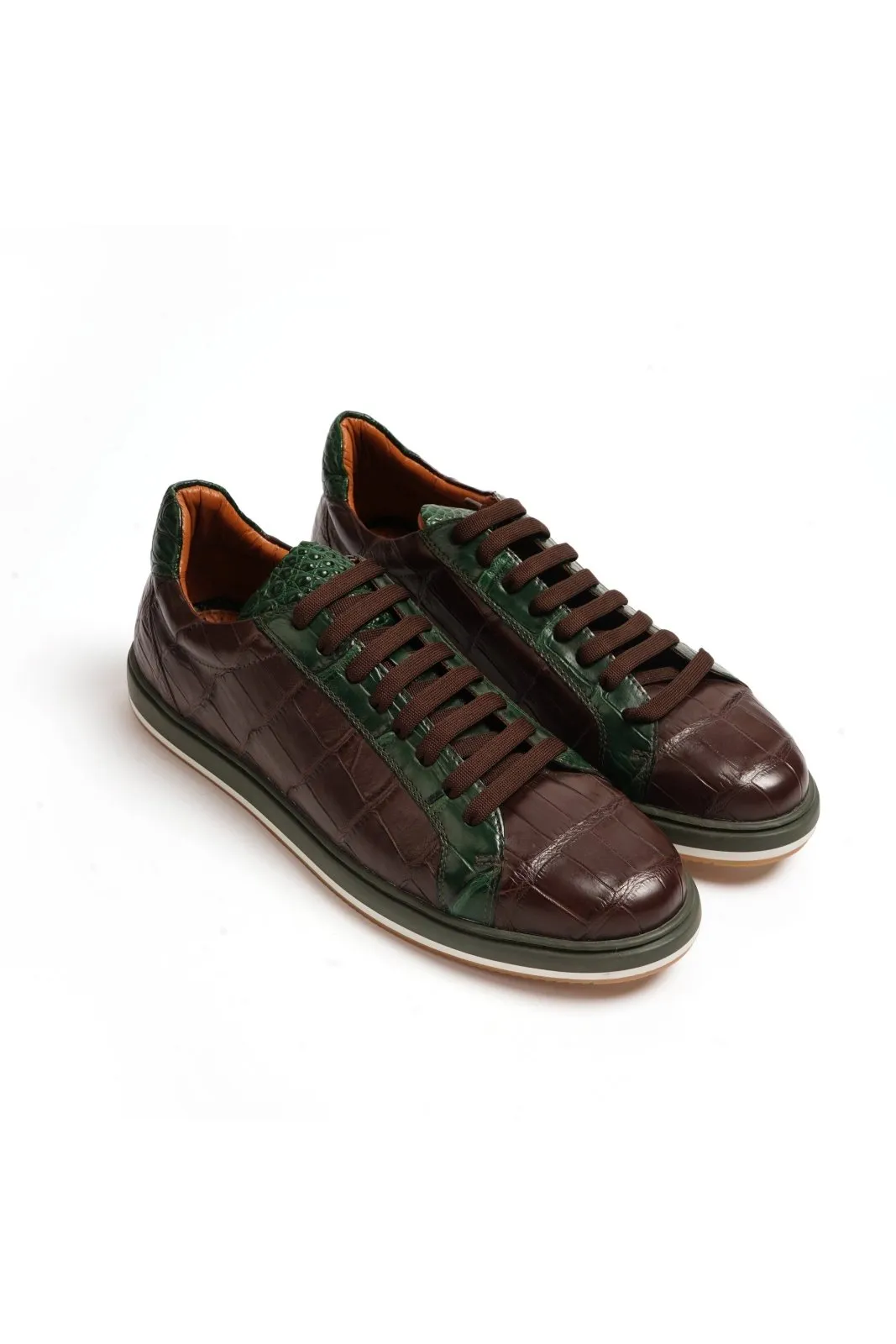 Crocodile Leather Sneakers