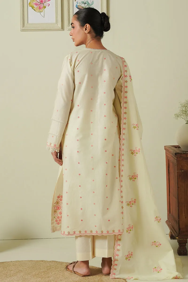 Cross Stitch Mahiri Embroidered Lawn Vol-4 – Ivory Blossom