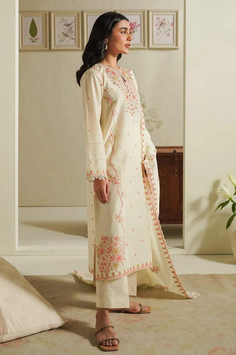 Cross Stitch Mahiri Embroidered Lawn Vol-4 – Ivory Blossom