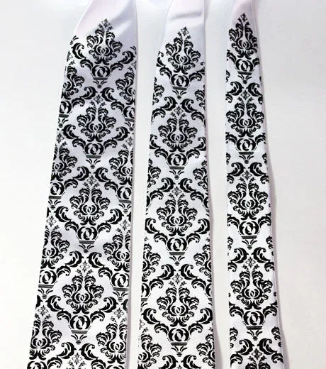 Damask Print Silk Necktie