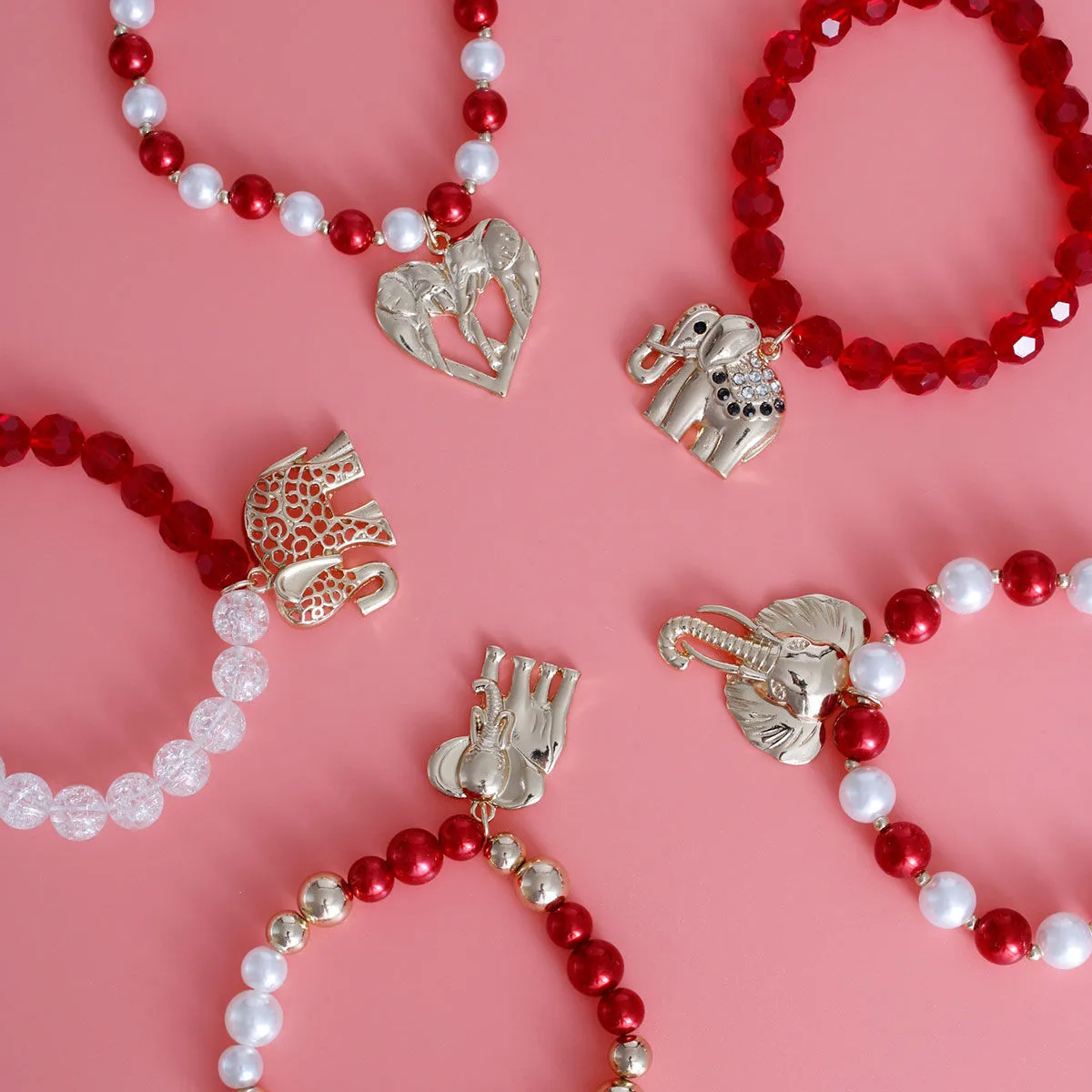 Delta Sigma Theta Sorority Inspired Elephant Bracelets|Stretch to Fit