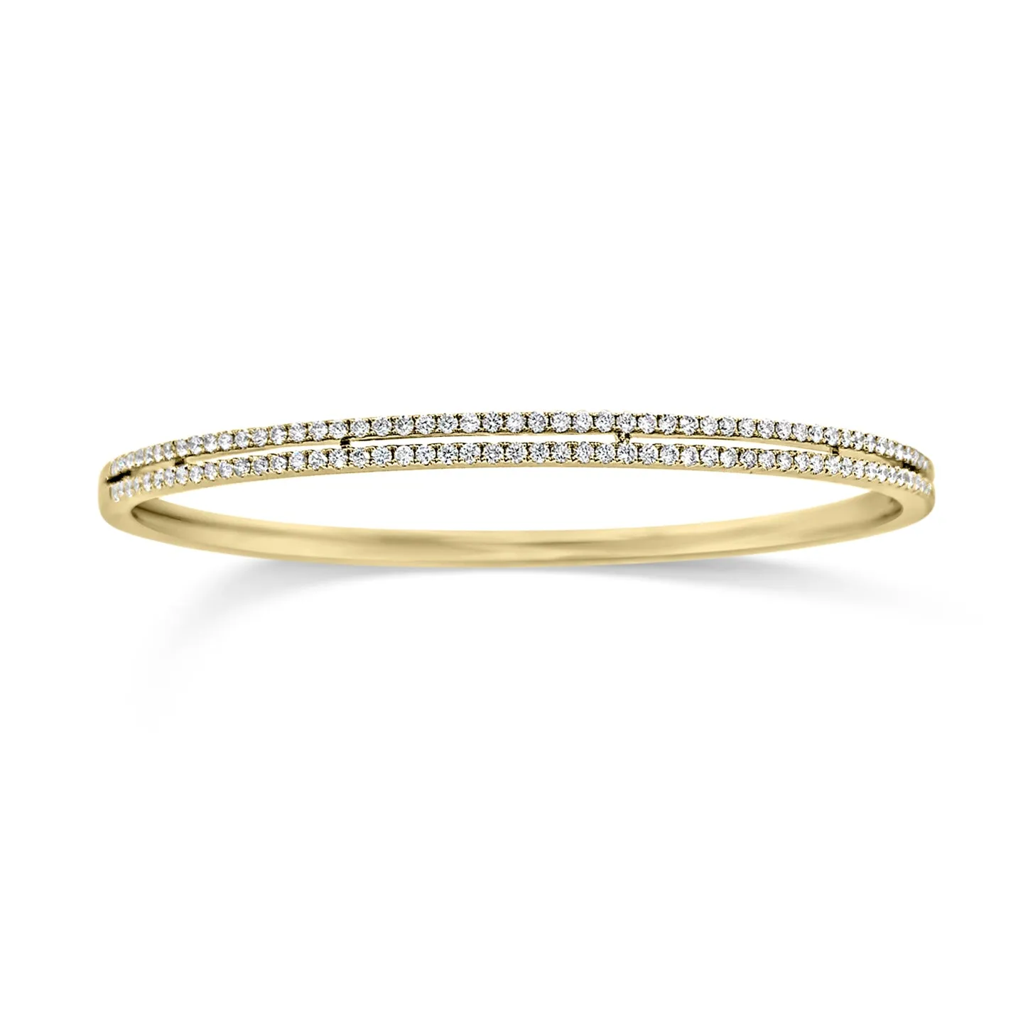 Diamond Double Band Bangle Bracelet