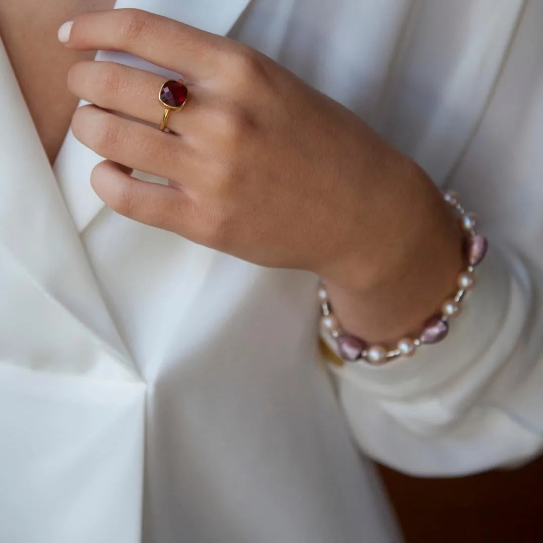 Dusk Pearl Heart Bracelet