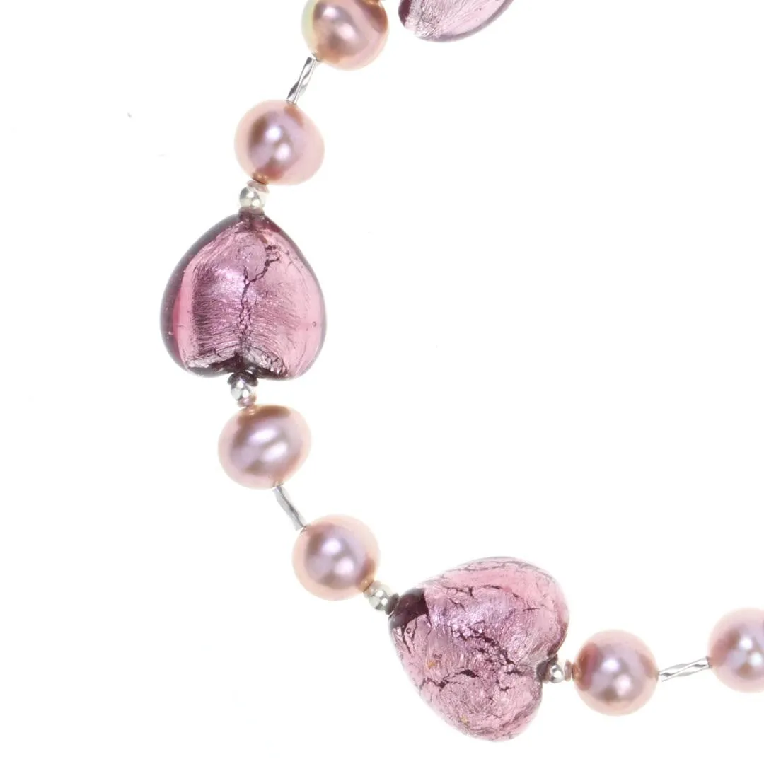 Dusk Pearl Heart Bracelet