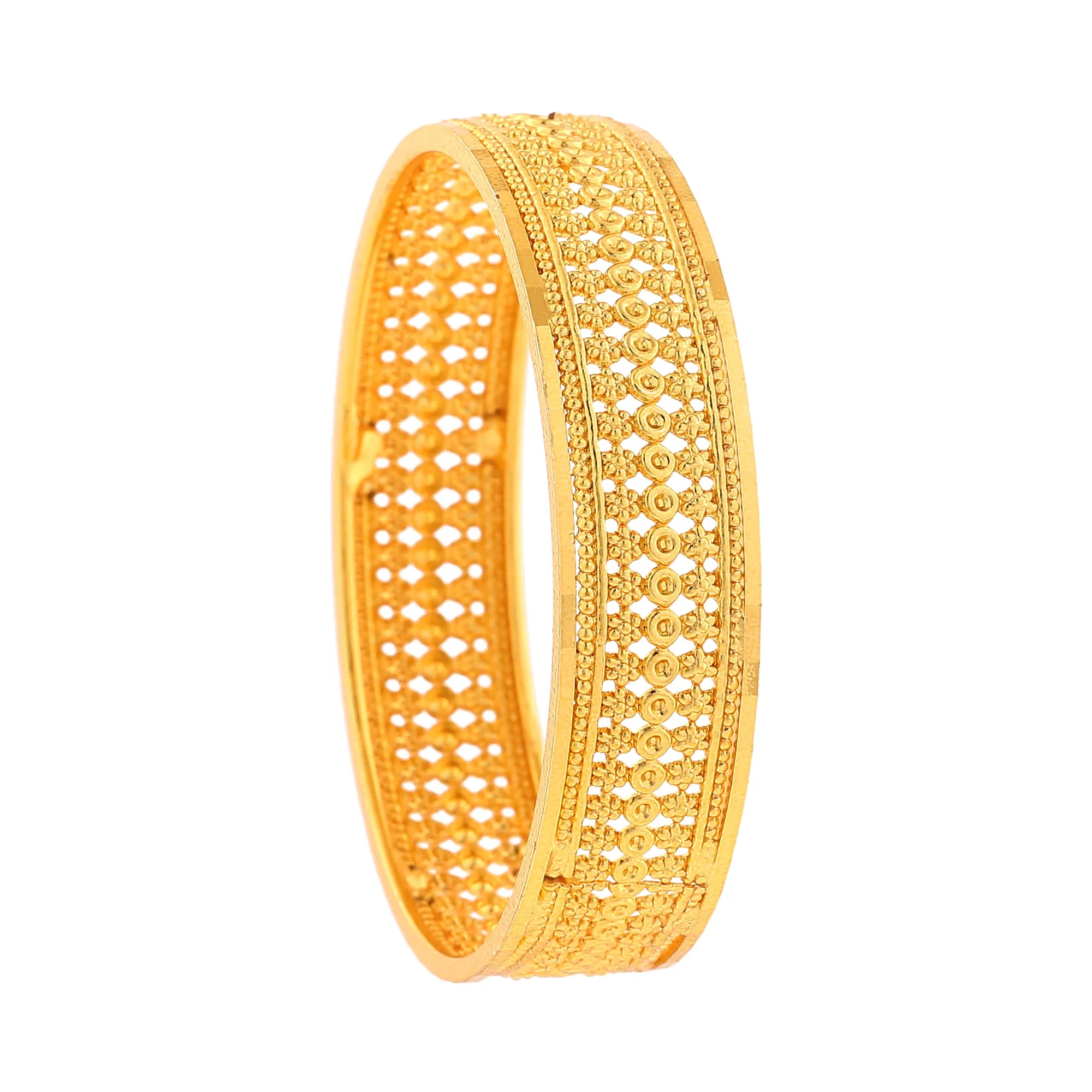 Estele Gold Plated Ethereal Bangle Set for Women