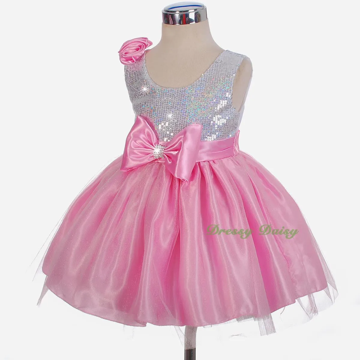 FG280 Sequined Pageant Dresses Wedding Flower Girl Birthday Party Dress Size 12 Months - 4