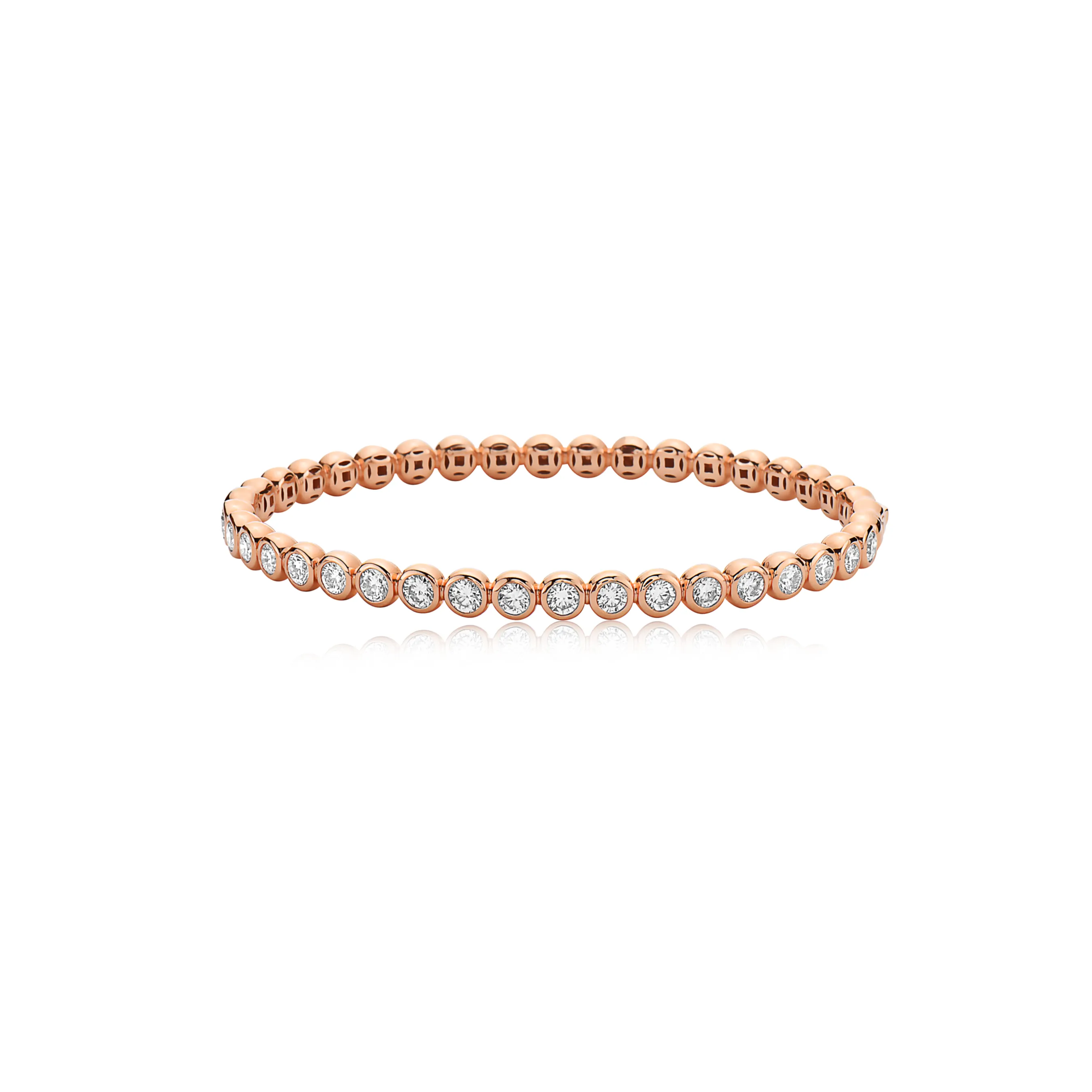 Gold and Diamond Bubble Bracelet