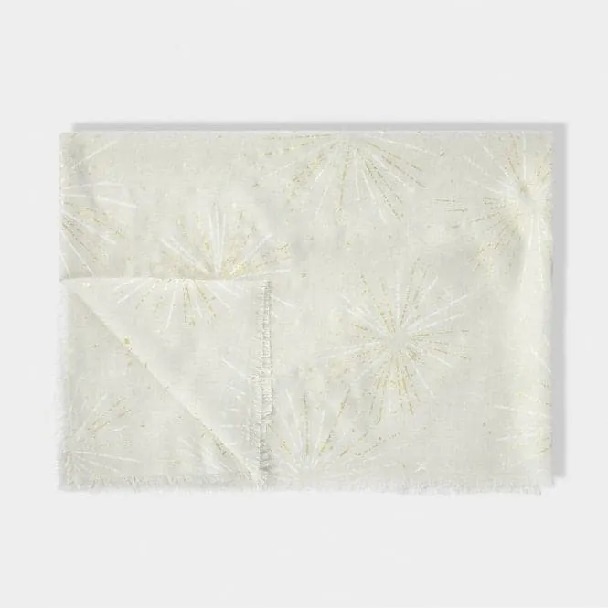 Gold Grey Foil Starburst Scarf KLS503