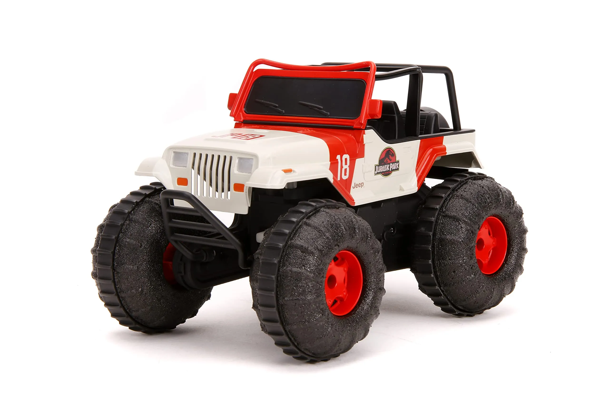 Jada Toys Jurassic World 10.5 Inch Jeep Wrangler Rc Water & Land Radio Control