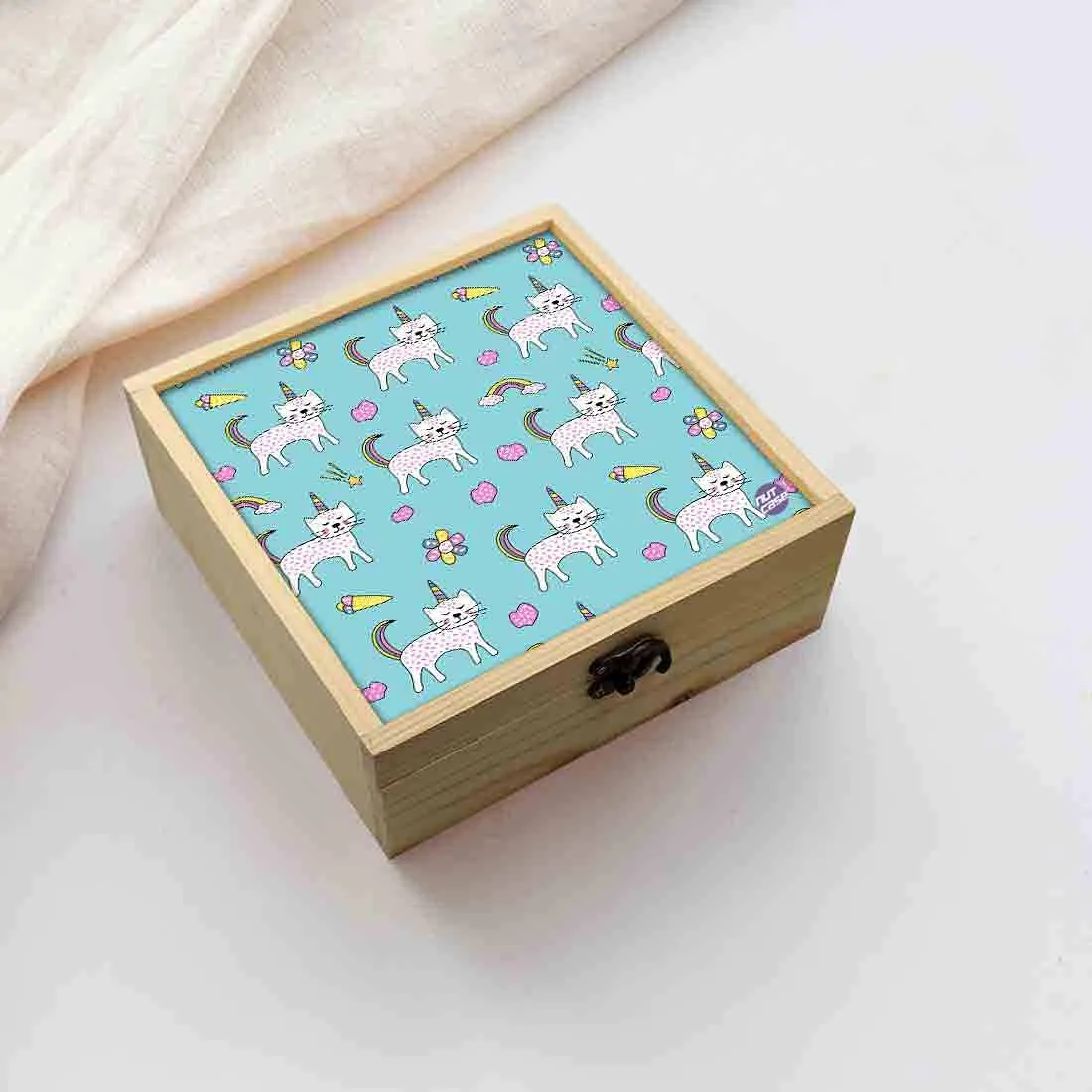 Jewellery Box Wooden Jewelry Organizer -  Party Cat