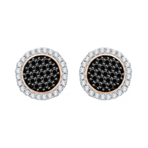 KATARINA Black and White Diamond Fashion Earrings (3/8 cttw)