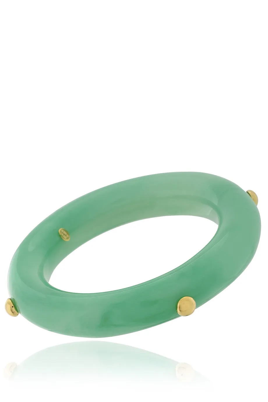 KENNETH JAY LANE BERNADETTE Jade Studs Bangle