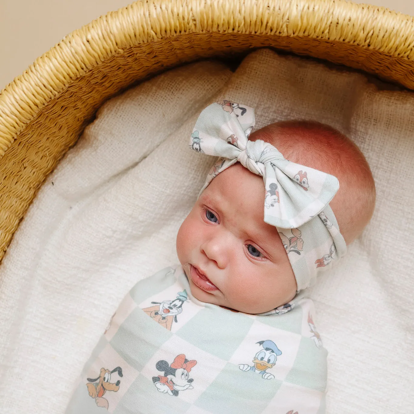 Knit Headband Bow - Mickey Mouse and Friends