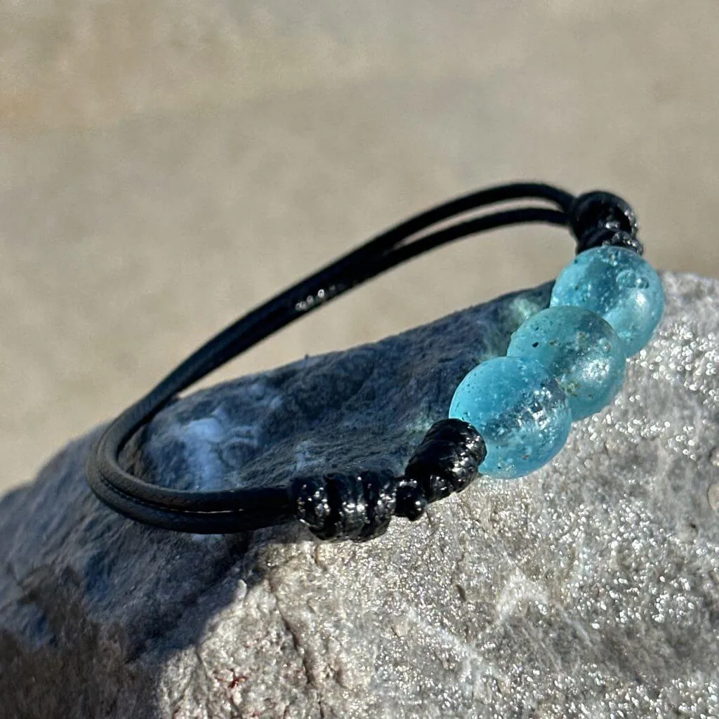 Light Blue African Glass Bracelet