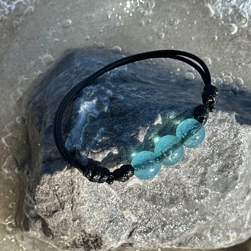 Light Blue African Glass Bracelet