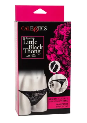 Little Black Thong Panty Vibe Massager with Remote Control