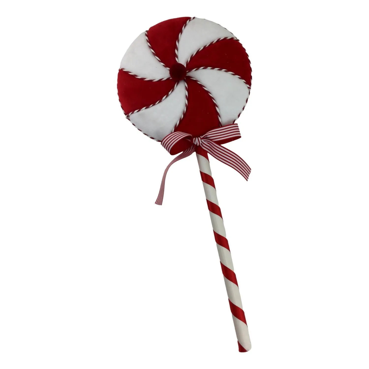 Lollipop swirl red and White 20cm