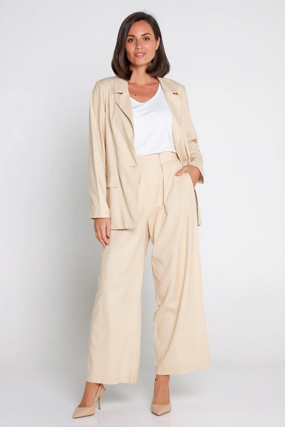 Mayfair Linen Trousers - Cream