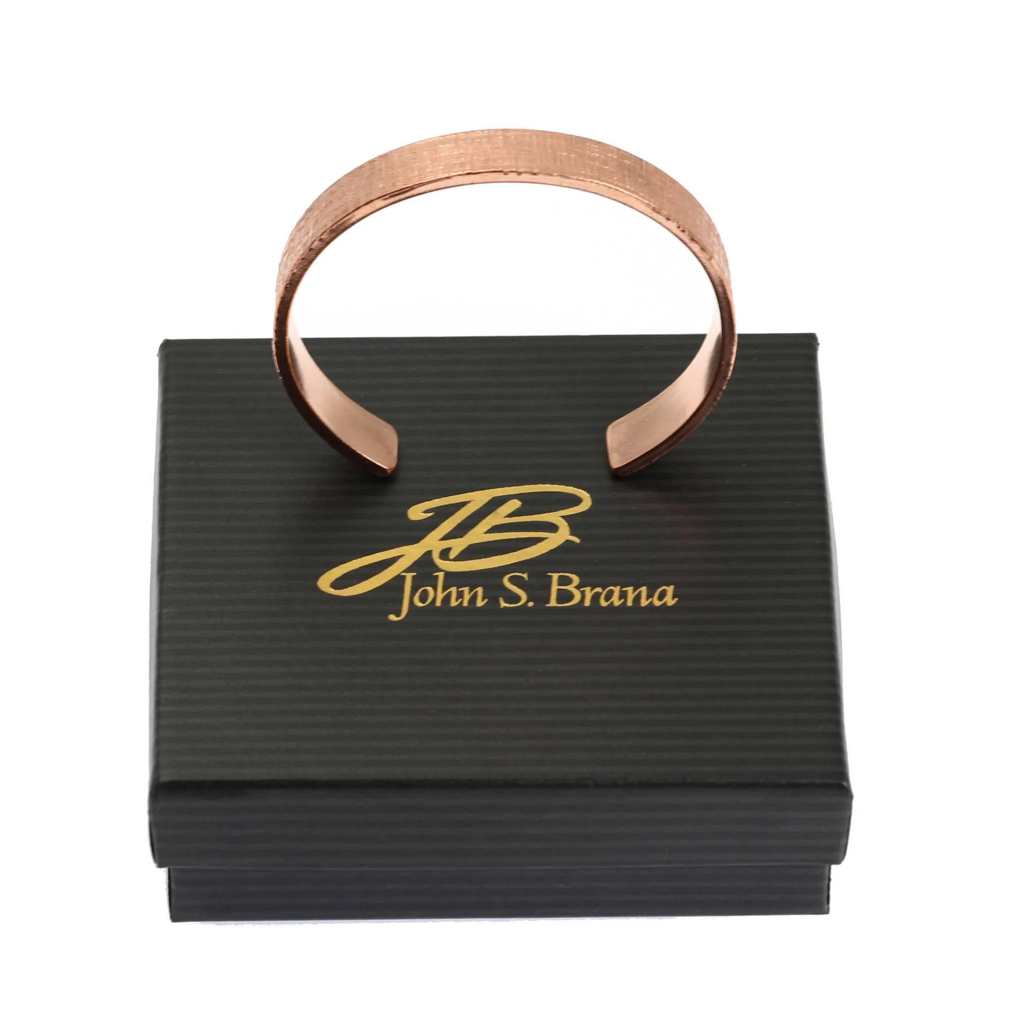 Men's Linen Copper Cuff Bracelet - 10mm Wide