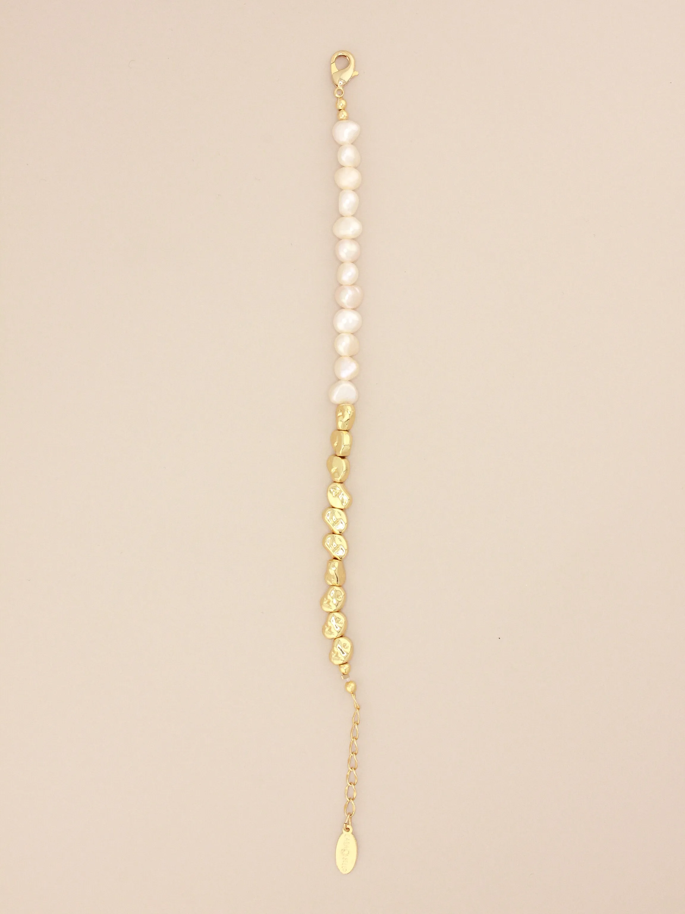 Mini Baroque Half Gold & Pearl Bracelet